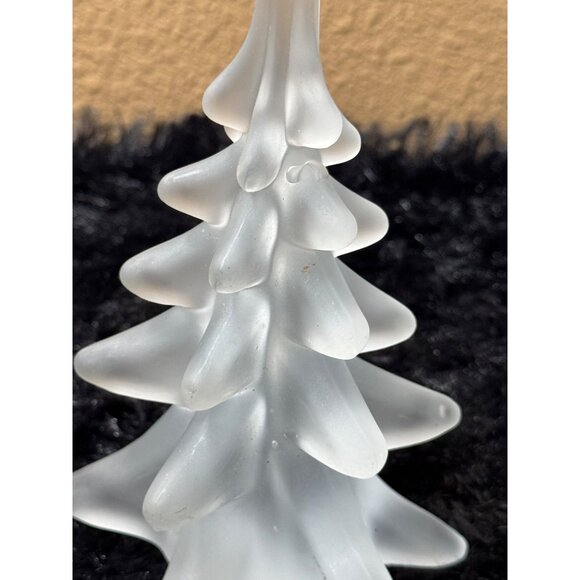 Vintage Frosted Glass Christmas Tree Figurine  Elegant - Picture 2 of 7